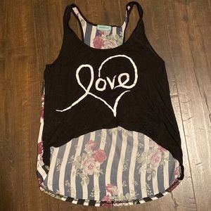 High low cropped tank